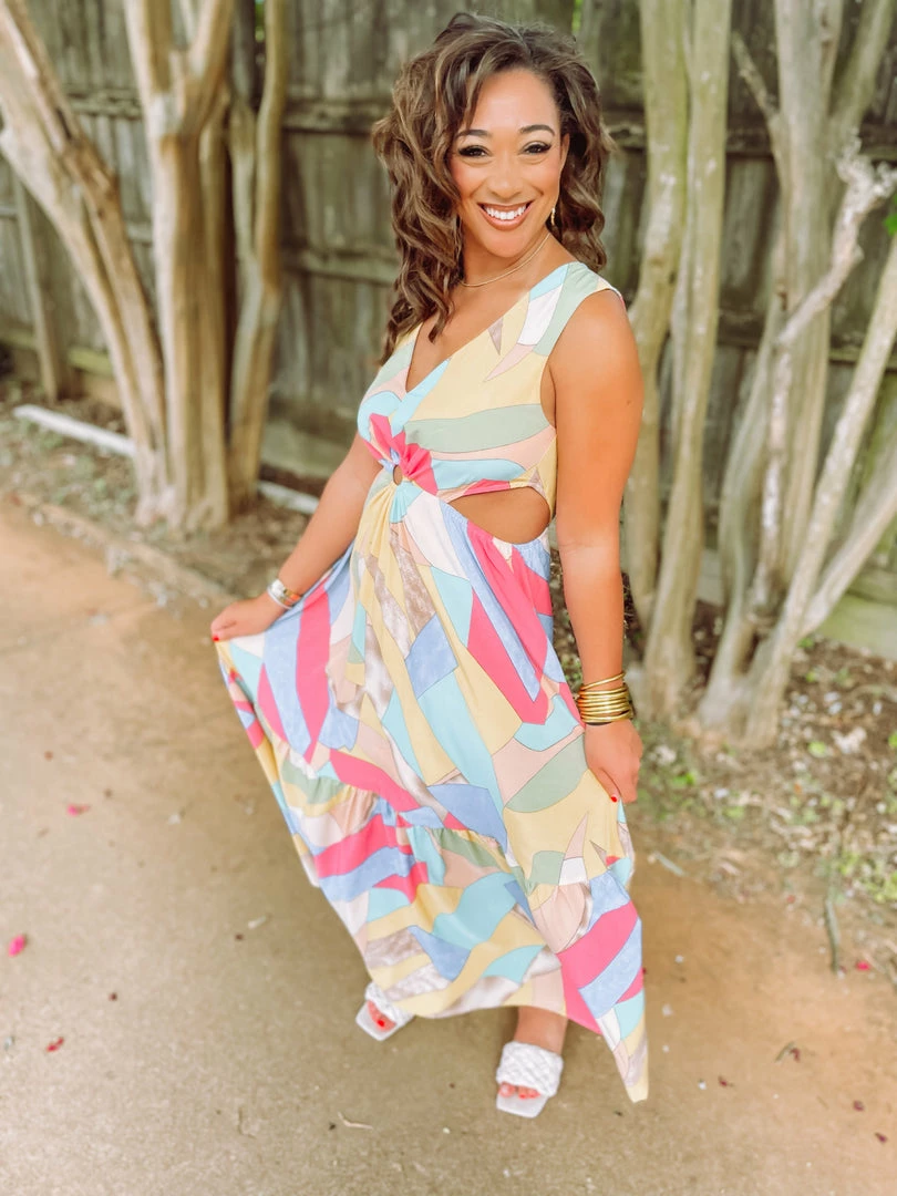 Entro Karter O-Ring Cut Out Midi Dress Dresses 1 Entro Karter O-Ring Cut Out Midi Dress Dresses