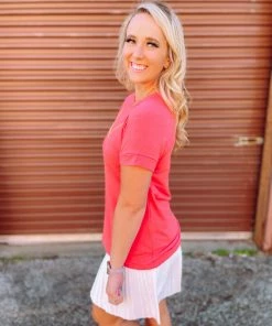 Oddi Plus Camila Triangle Reverse Coverstitch Top Tops