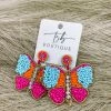 Texas Bling Mariposa Pink Butterfly Earrings
