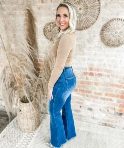 Peach Love Piper Cross Strap Bodysuit- Brown Tops