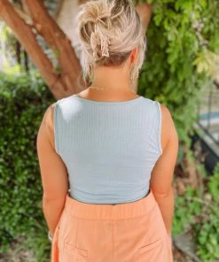 Entro Tops Mercy Ribbed V Neck Bodysuit