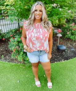 Hayden Plus Peyton Watercolor Smocked Yoke Ruffled Tank Top 8 Hayden Plus Peyton Watercolor Smocked Yoke Ruffled Tank Top