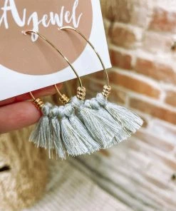 Texas Bling Dream Dorothy Earrings- Gold/Grey