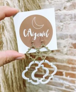 Texas Bling Lovie Earrings- Pearl