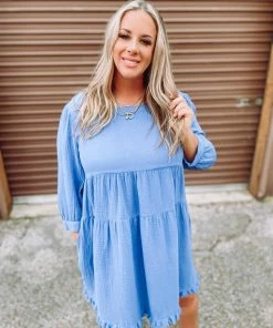 Umgee Emerson Multi Tiered Textured Keyhole Dress 9 Umgee Emerson Multi Tiered Textured Keyhole Dress