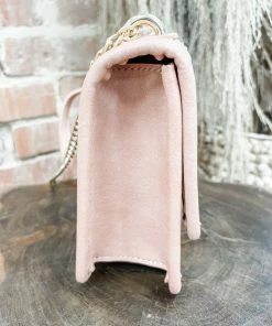 Texas Bling Halli Rectangle Straw Bag- Blush