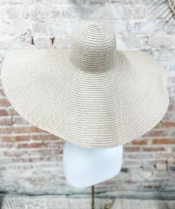 Texas Bling Everly Beach Sunshade Straw Hat- Khaki