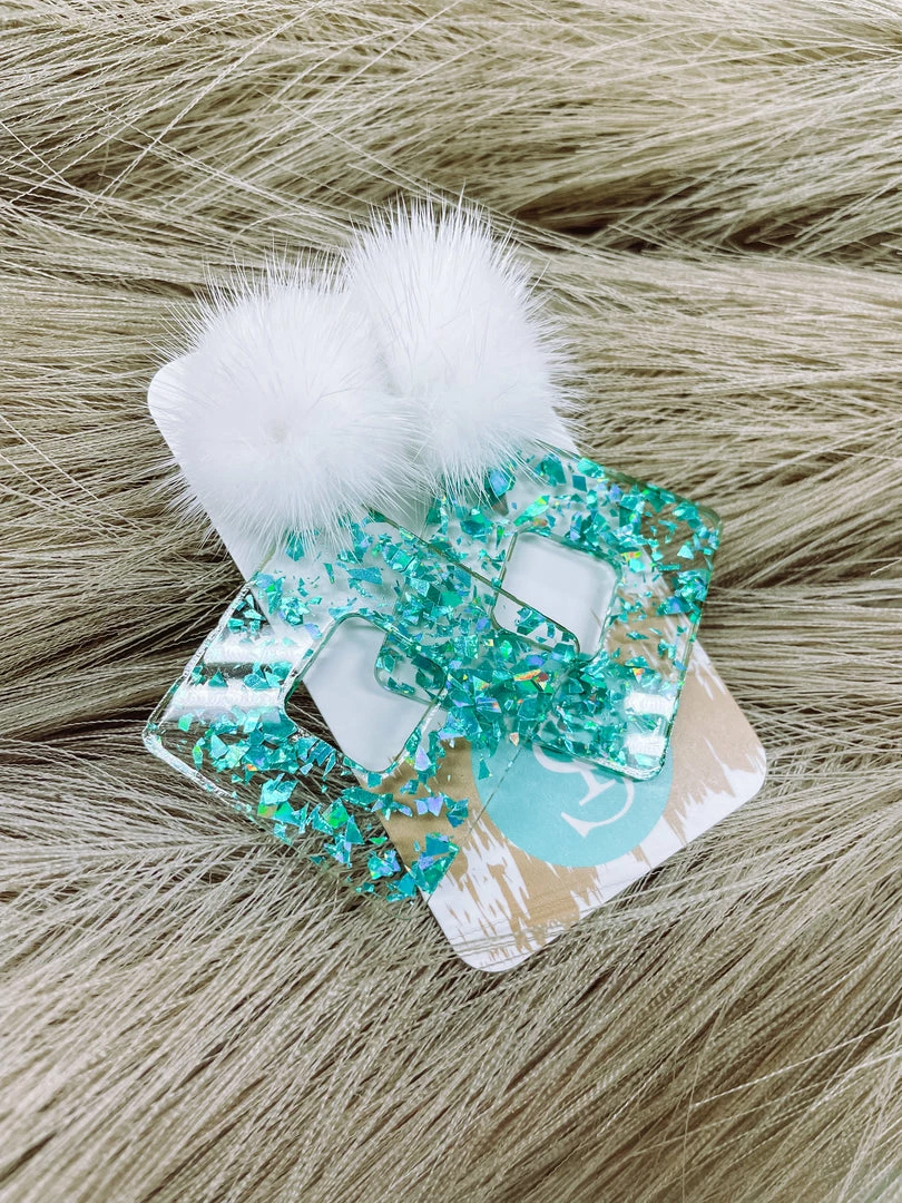 Texas Bling Cleo Flake Diamond Drop Earrings- Blue Jewelry 1 Texas Bling Cleo Flake Diamond Drop Earrings- Blue Jewelry