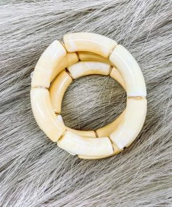 Texas Bling Yellow Stacked Acrylic Bracelet