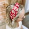 Texas Bling Hair Accessories Paige Rose Knotted Headband- Red