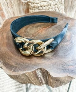 Texas Bling Hair Accessories Kinsley Gold Chunky Chain Headband