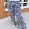 Ee:some Plus Delany Cheetah Wide Leg Pants