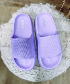 Mia Lexa Slide Sandals- Lavender Shoes