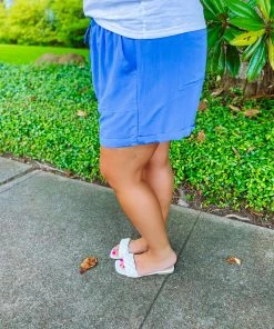 Kori Plus Ashlyn Drawstring Waist Shorts- Royal Blue