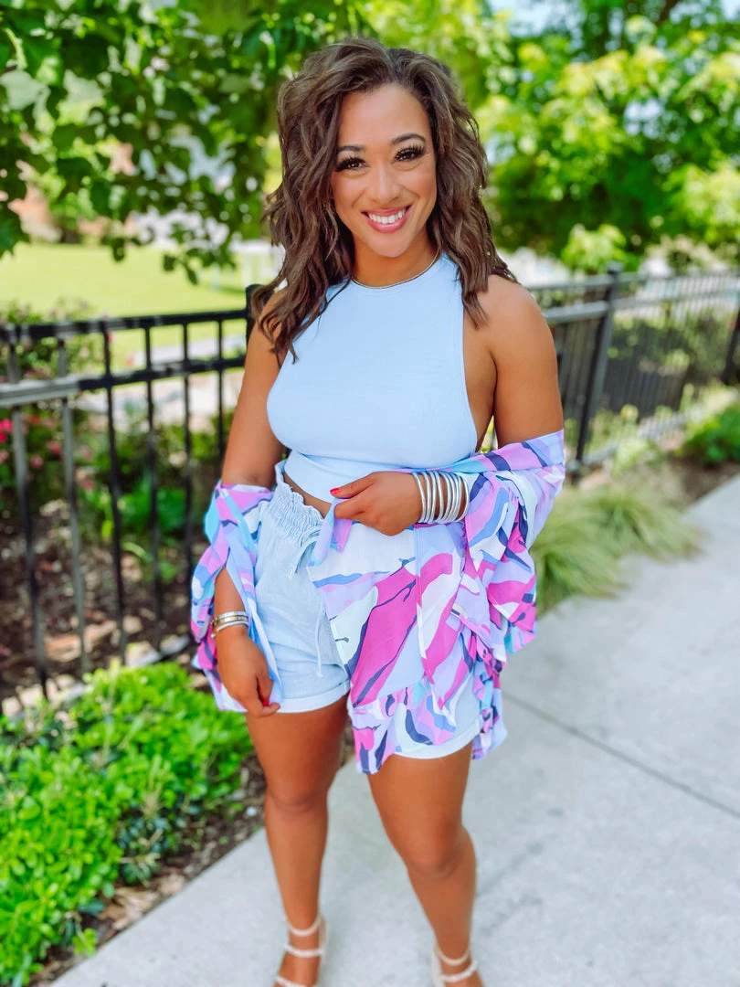 Trend Notes Collins Rib Knit Sleeves Halter Top 1 Trend Notes Collins Rib Knit Sleeves Halter Top