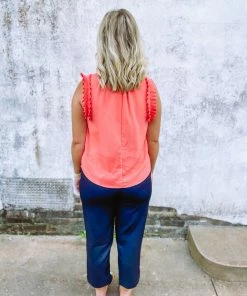 Ces Femme Wynter Knife Pleats Should Ruffle Top Tops