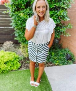 Listicle Cici Striped Button Down Skirt Take Me Away: Resort Edition