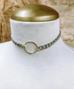 Texas Bling Bella Hadid Choker- Gold/Silver Jewelry