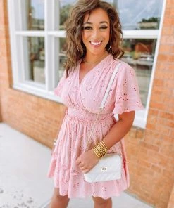 Cezanne Dresses Carly Eyelet Lace Flare Silhouette Dress