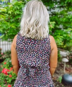 Entro Tops Flora Multi Cheetah Self Tie Crop Top