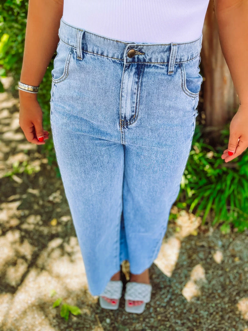 Listicle Maia Denim Washed Wide Bottom Pants 2 Listicle Maia Denim Washed Wide Bottom Pants