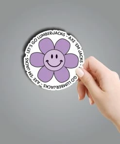 Texas Bling SFA Let's Go Lumberjacks Flower Sticker