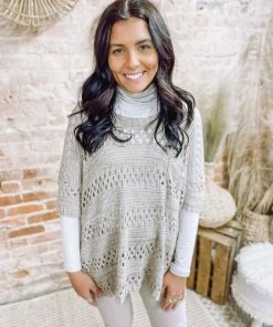 Ces Femme Tara Crochet Knit Sweater Tops