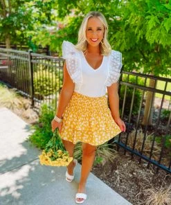 Entro Hadley Floral Socked Tiered Skirt