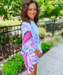 Texas Bling Alisson Abstract Print Sheer Open Kimono Outerwear 6 Texas Bling Alisson Abstract Print Sheer Open Kimono Outerwear