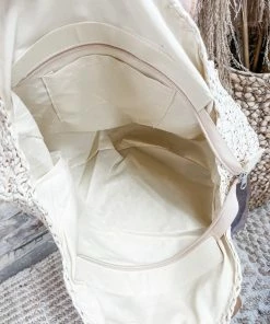 Texas Bling Maya Straw Round Beach Bag Take Me Away: Resort Edition