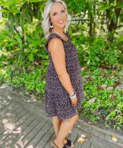 Ces Femme Dresses Baylee Square Neck Floral Ruffle Tier Dress