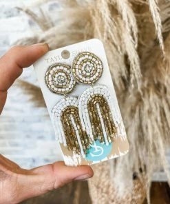 Texas Bling Jewelry Bethanie Beaded Fringe Earrings