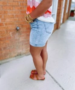 Risen Addy Mid Thigh Boyfriend Shorts