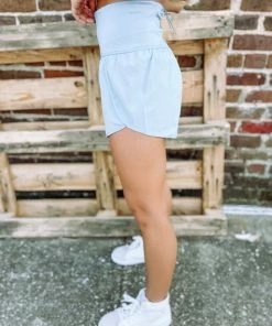 Love Tree Bottoms Sonia Fitted Athletic Shorts- Verdigris