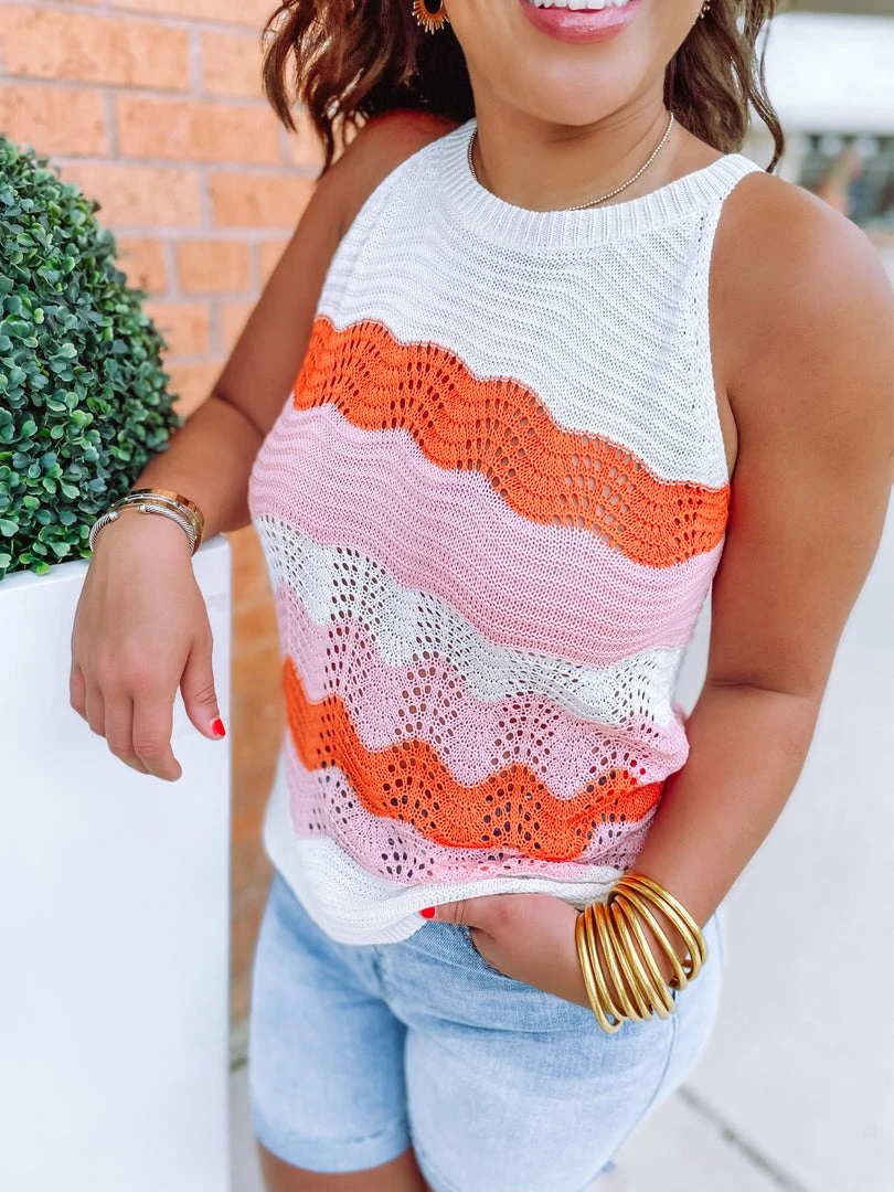 Miss Sparkling Libby Color Block Knit Tank Top 5 Miss Sparkling Libby Color Block Knit Tank Top