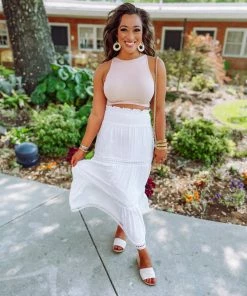 Ee:some Hattie Smocked Eyelet Maxi Skirt