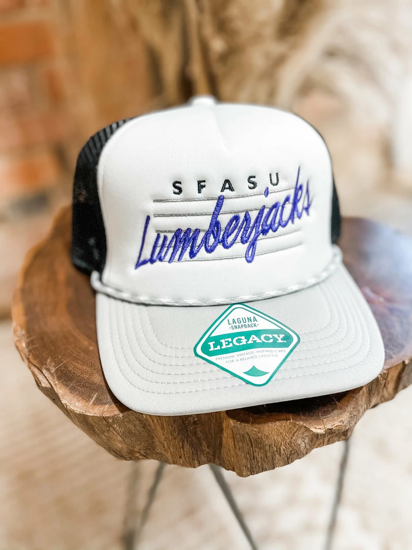 Legacy SFASU Lumberjacks Laguna Trucker Hat- Grey/Black 1 Legacy SFASU Lumberjacks Laguna Trucker Hat- Grey/Black
