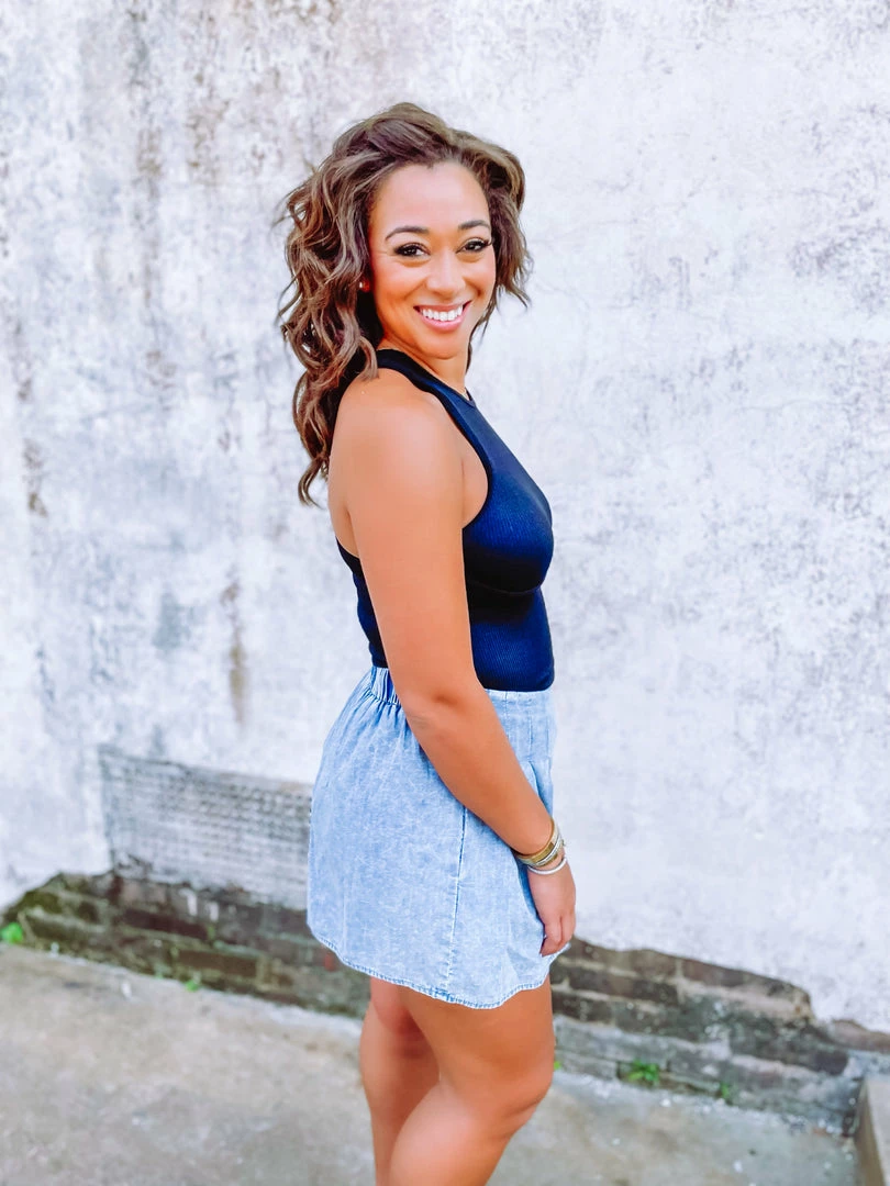 Trend Notes Ellis Rib Knit Halter Bodysuit- Black Tops 4 Trend Notes Ellis Rib Knit Halter Bodysuit- Black Tops