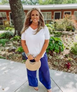 Lette (ee:some) Sophie Smocked Waist Pants- Navy