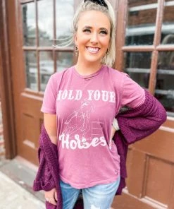 G Ink Graphic Tees Hold Your Horses