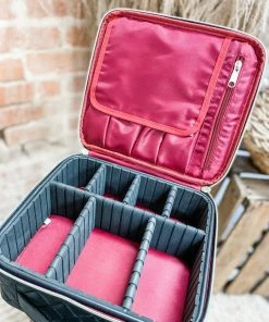 Texas Bling Bags Harley Makeup Bag- Black Quilted