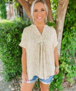 Easel Victoria Printed Woven Tunic- Kiwi Tops 14 Easel Victoria Printed Woven Tunic- Kiwi Tops