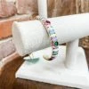 Texas Bling Tasha Striped Enamel Bangle- Rainbow