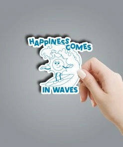 Texas Bling Happiness Comes In Waves Sticker
