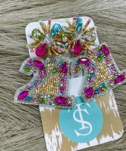 Texas Bling Jewelry Beaded Birthday 21 Earrings