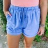 Kori Bottoms Maggie Tie Front Linen Shorts