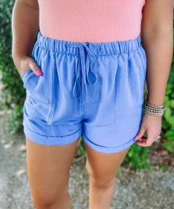 Kori Bottoms Maggie Tie Front Linen Shorts