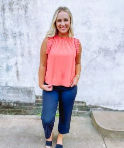 Ces Femme Wynter Knife Pleats Should Ruffle Top Tops