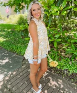 Entro Leah Floral Ruffled Neck Line Top 9 Entro Leah Floral Ruffled Neck Line Top