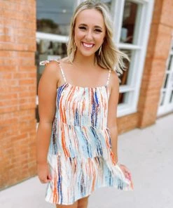 EL Kanna Morgan Multicolor Spaghetti Dress Dresses